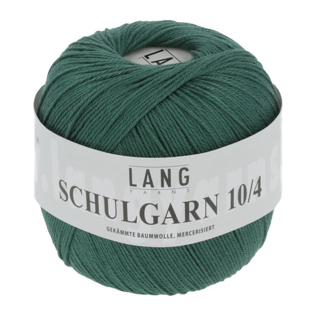 Lang Yarns Schulgarn 10/4 – 100% cotton yarn, 50g/160m – Fir Green (0018)