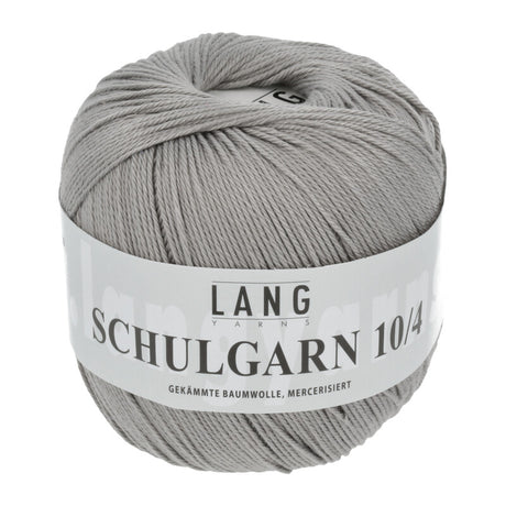 Lang Yarns Schulgarn 10/4 – 100% cotton yarn, 50g/160m – Light Grey (0024)