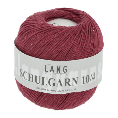 Lang Yarns Schulgarn 10/4 – 100% cotton yarn, 50g/160m – Bordeaux (0063)