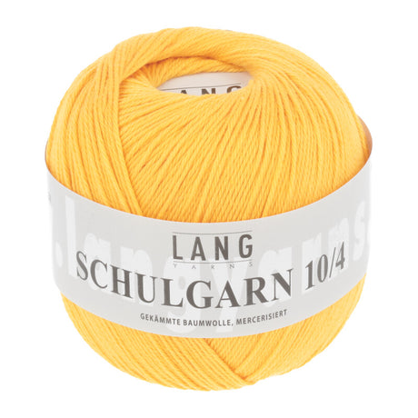 Lang Yarns Schulgarn 10/4 – 100% cotton yarn, 50g/160m – Gold (0077)