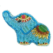 Beadwork kit for a dazzling Crystal Art Elephant brooch