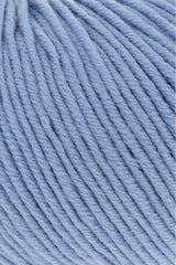 Lang Yarns Merino 120 Yarn, 120m / 50g – Light Jeans Blue (0021), yarn texture