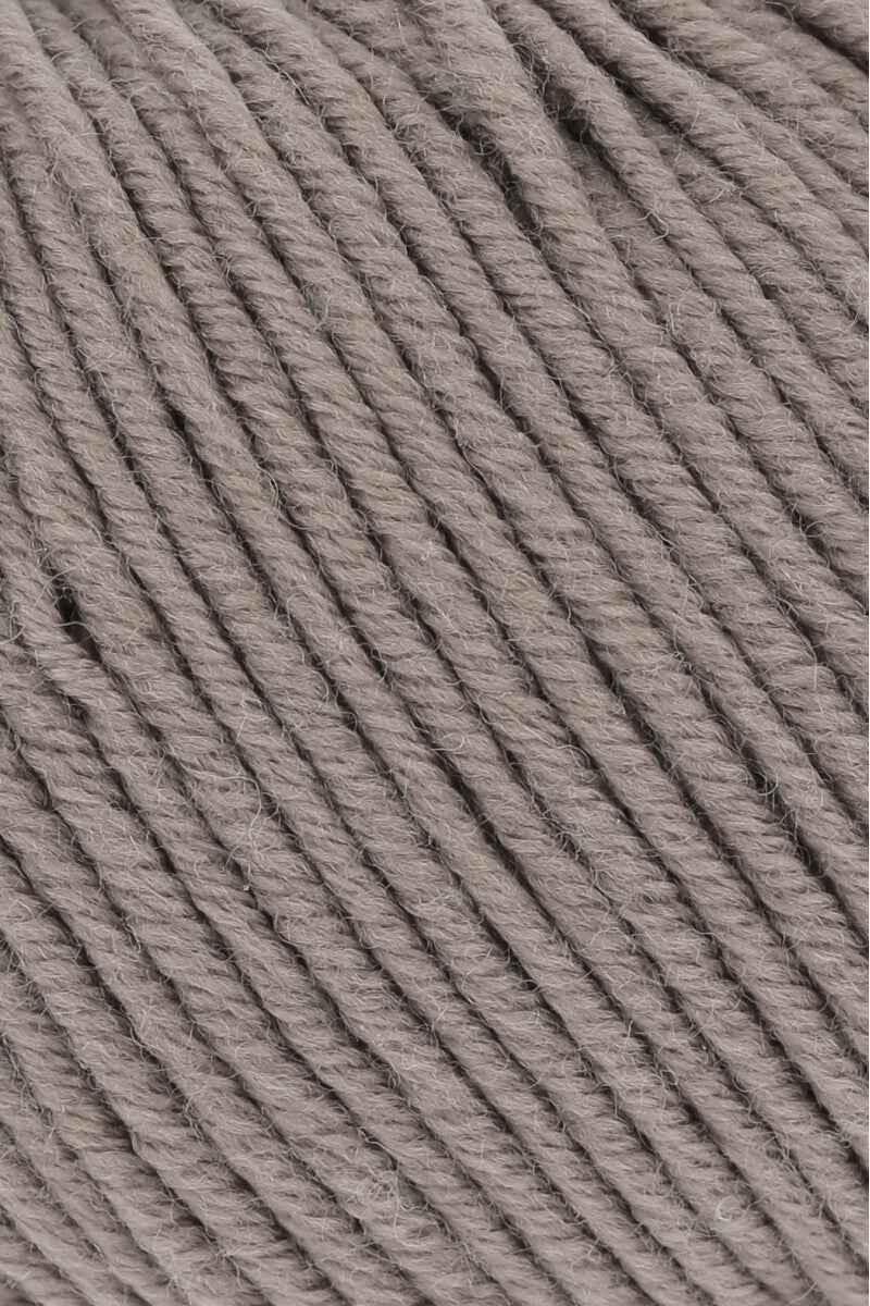 Lang Yarns Merino 120 Yarn, 120m / 50g – Grey Brown (0126), yarn texture