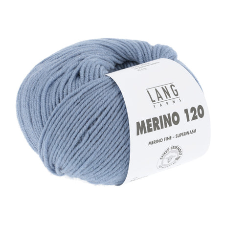 Lang Yarns Merino 120 Yarn, 120m / 50g – Light Jeans (0134)