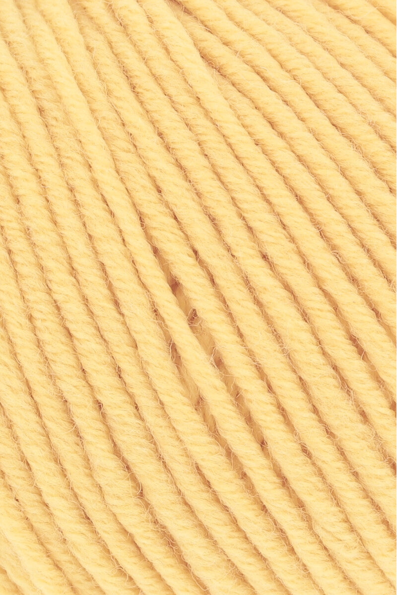 Lang Yarns Merino 120 Yarn, 120m / 50g – Gold Yellow (0149), yarn texture