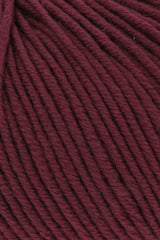 Lang Yarns Merino 120 Yarn, 120m / 50g – Dark Red (0163), yarn texture