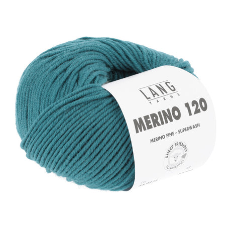 Lang Yarns Merino 120 Yarn, 120m / 50g – Petrol (0272)