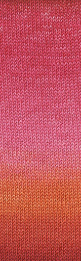 Lang Yarns Merino 120 Dégradé – 50g / 120m – Rose/Orange/Red (0016) – detail