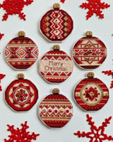 CRYSTAL ART CHRISTMAS BALL TOY cross-stitch kit with plastic canvas.