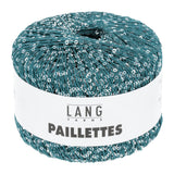 Lang Yarns Paillettes – 25g / 112m – Petrol/Silver (0088)
