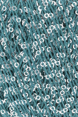 Lang Yarns Paillettes – 25g / 112m – Petrol/Silver (0088) – detail
