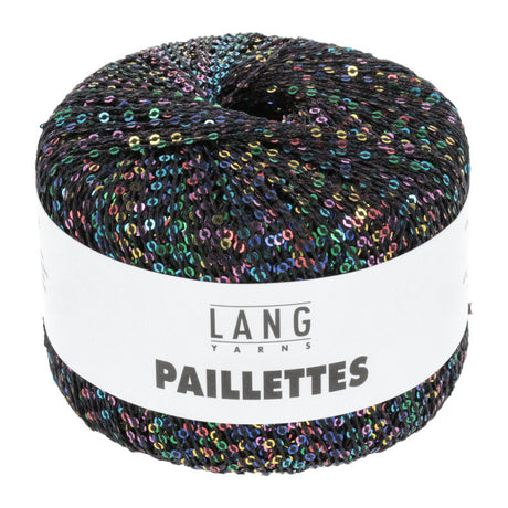 Lang Yarns Paillettes – 25g / 112m – Black/Multicolour (0104)