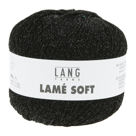 Lang Yarns Lamé Soft – 50g / 190m – Black (0004)