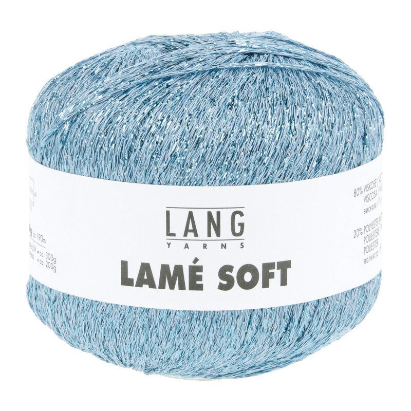 Lang Yarns Lamé Soft – 50g / 190m – Aquamarine (0072)