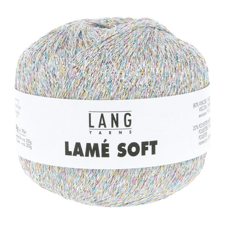 Lang Yarns Lamé Soft – 50g / 190m – Light Grey Multicolor (0103) – B view
