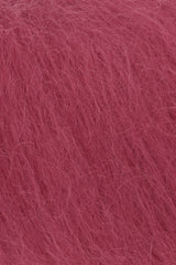 Lang Yarns Mohair Luxe Yarn, 175m / 25g – Geranium (0061), yarn texture