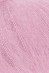 Lang Yarns Mohair Luxe Yarn, 175m / 25g – Light Rose (0109), yarn texture