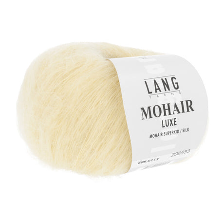 Lang Yarns Mohair Luxe Yarn, 175m / 25g – Light Yellow (0113)