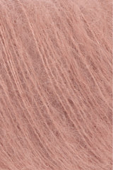 Lang Yarns Mohair Luxe Yarn, 175m / 25g – Salmon (0128), yarn texture