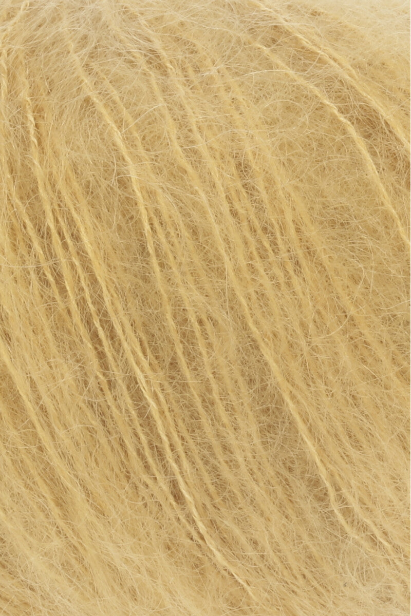 Lang Yarns Mohair Luxe Yarn, 175m / 25g – Gold (0150), yarn texture