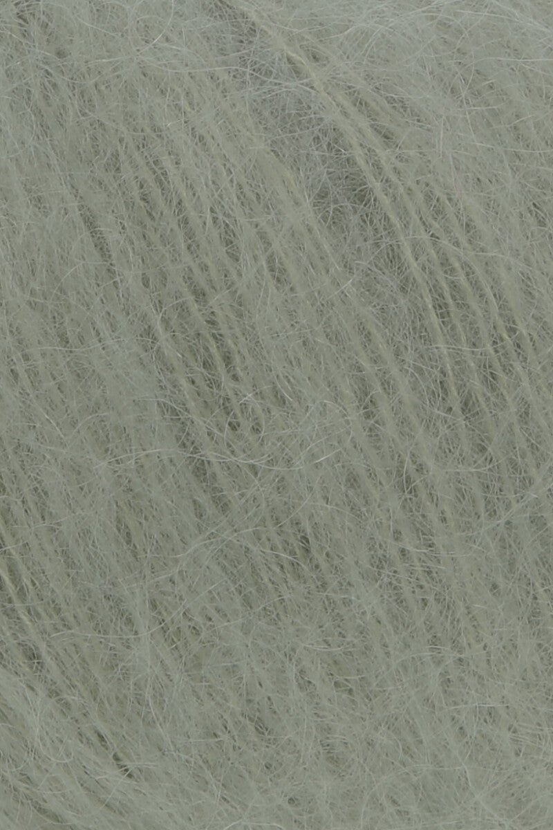 Lang Yarns Mohair Luxe Yarn, 175m / 25g – Reseda Green (0192), yarn texture