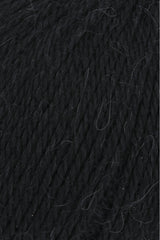Lang Yarns Baby Alpaca Yarn, 170m / 50g – Black (0004), yarn texture