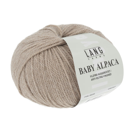 Lang Yarns Baby Alpaca Yarn, 170m / 50g – Sand Mélange (0026)