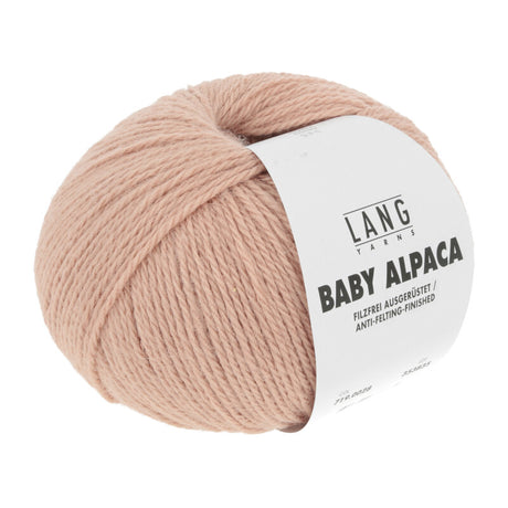 Lang Yarns Baby Alpaca Yarn, 170m / 50g – Salmon (0028)