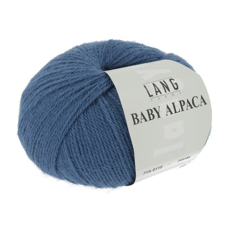 Lang Yarns Baby Alpaca Yarn, 170m / 50g – Steel Blue (0110)