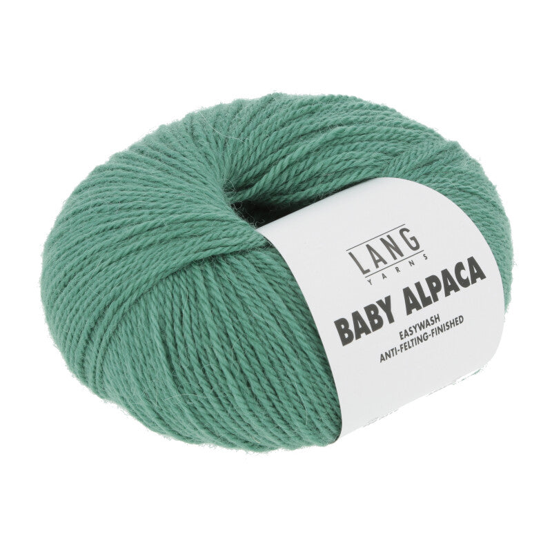 Lang Yarns Baby Alpaca Yarn, 170m / 50g – Quartz Green (0117)