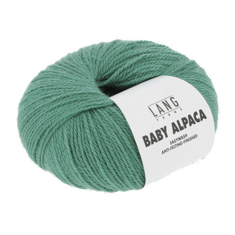 Lang Yarns Baby Alpaca Yarn, 170m / 50g – Quartz Green (0117)