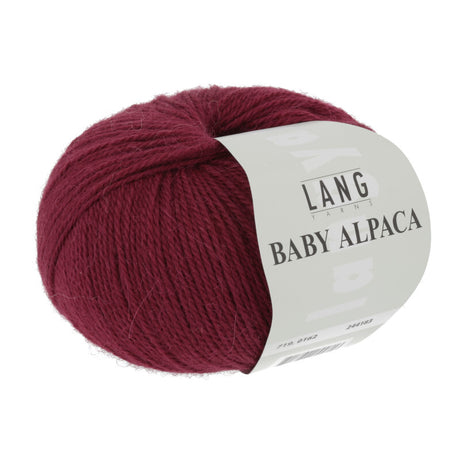 Lang Yarns Baby Alpaca Yarn, 170m / 50g – Dark Red (0162)