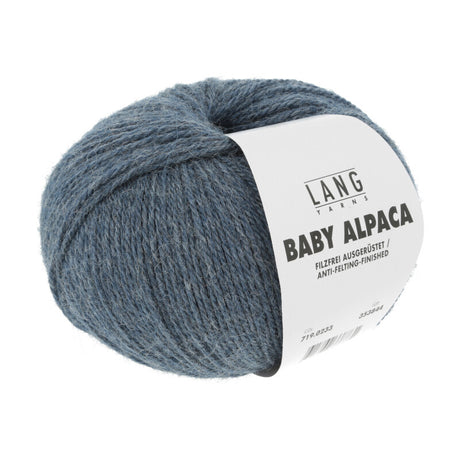 Lang Yarns Baby Alpaca Yarn, 170m / 50g – Light Jeans Mélange (0233)