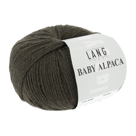 Lang Yarns Baby Alpaca Yarn, 170m / 50g – Dark Brown (0268)