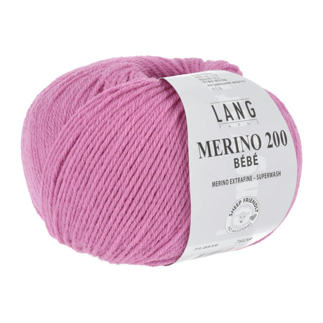 Lang Yarns Merino 200 Bébé Yarn, 203m / 50g – Pink (0319)