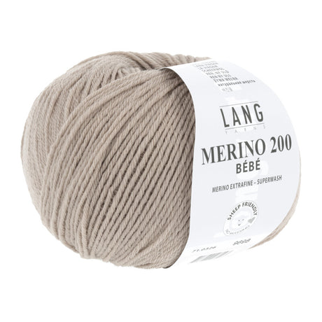 Lang Yarns Merino 200 Bébé Yarn, 203m / 50g – Beige (0326)