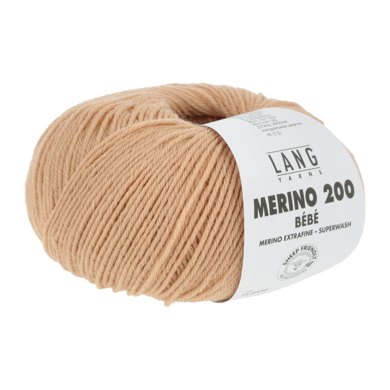 Lang Yarns Merino 200 Bébé Yarn, 203m / 50g – Salmon (0330)
