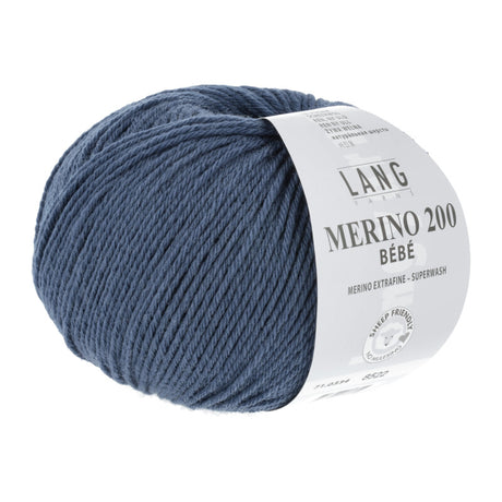 Lang Yarns Merino 200 Bébé Yarn, 203m / 50g – Dark Jeans (0334)