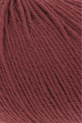 Lang Yarns Merino 200 Bébé Yarn, 203m / 50g – Dark Red (0361), yarn texture