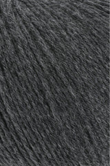 Lang Yarns Merino 200 Bébé Yarn, 203m / 50g – Dark Grey Mélange (0405), yarn texture