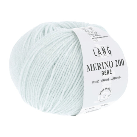 Lang Yarns Merino 200 Bébé Yarn, 203m / 50g – Baby Turquoise (0579)
