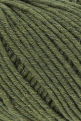 Lang Yarns Merino 70 – 50g / 70m – Dark Olive Mélange (0398) – detail