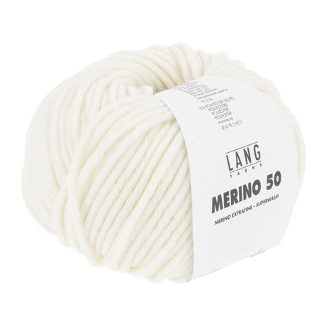 Lang Yarns Merino 50 – 100g / 90m – White (0001)
