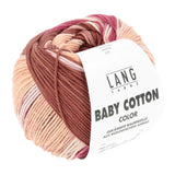 Lang Yarns Baby Cotton Color – 50g / 180m – Burgundy/Apricot/Brown (0162)