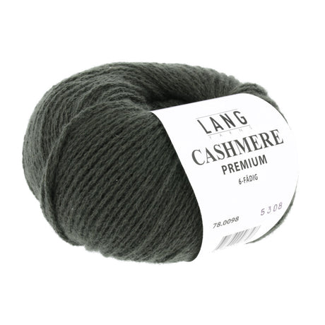 Lang Yarns Cashmere Premium Yarn, 115m / 25g – Dark Olive (0098)