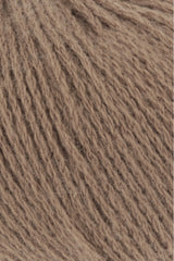 Lang Yarns Cashmere Premium Yarn, 115m / 25g – Light Brown (0139), yarn texture