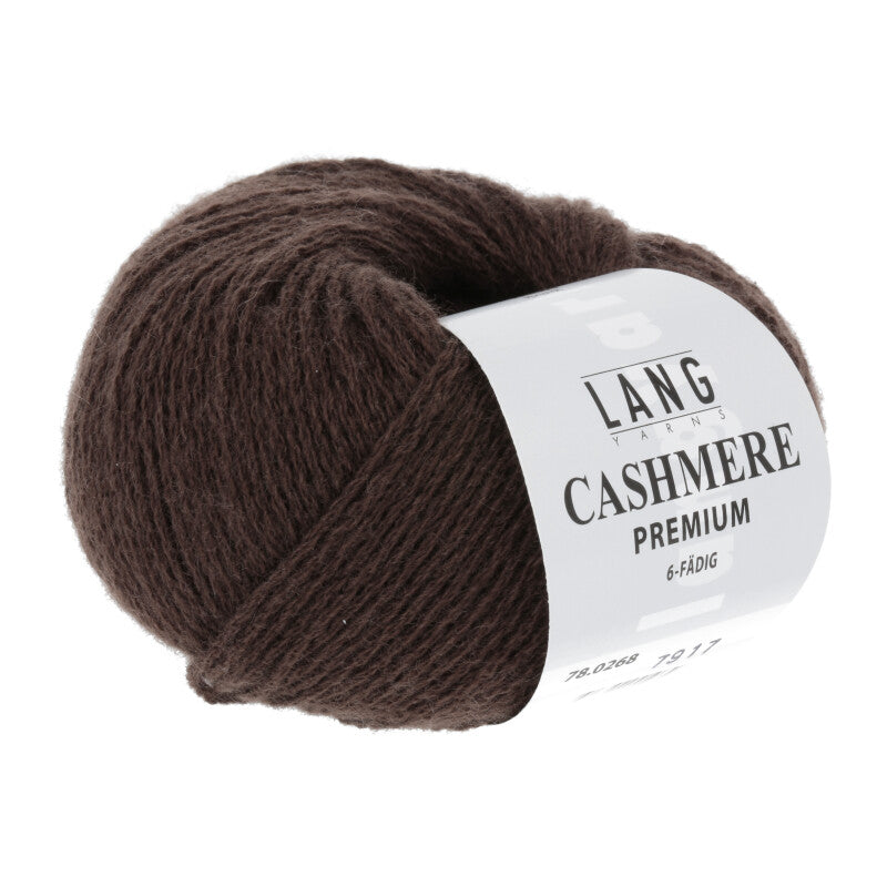Lang Yarns Cashmere Premium Yarn, 115m / 25g – Brown (0268)
