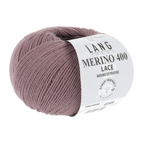 Lang Yarns Merino 400 Lace – 25g / 200m – Dusky Pink (0048)