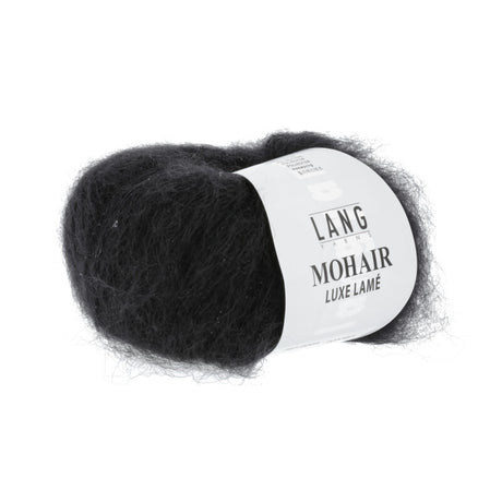 Lang Yarns Mohair Luxe Lamé – 25g / 175m – Silver - Black (0004)