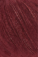 Lang Yarns Mohair Luxe Lamé – 25g / 175m – Silver - Berry (0166) – detail